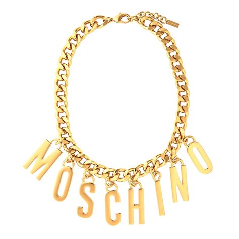 moschino lettering choker.